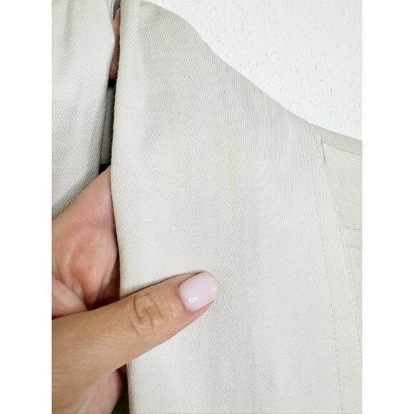Eileen Fisher Cream Light Gray Trench Coat Jacket Shawl Collar Tie Waisted XS - Picture 5 of 7